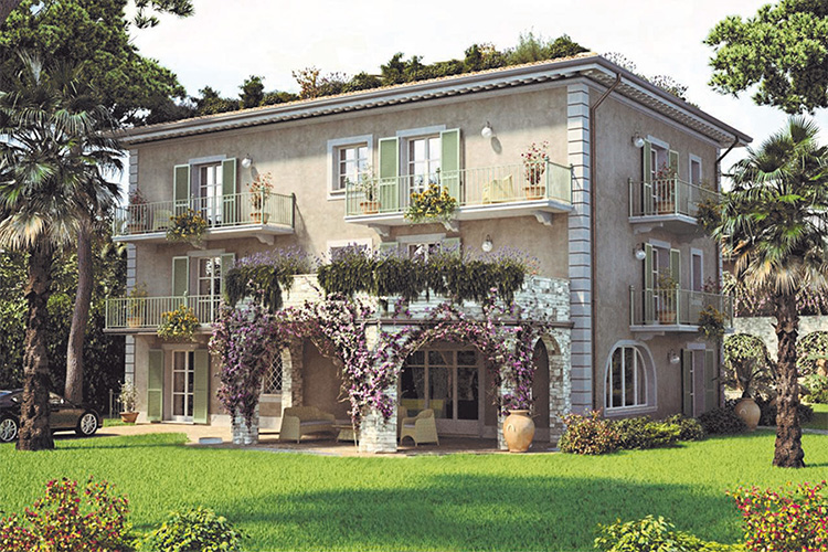 Esterno villa con piscina a Forte dei Marmi Cod 1354